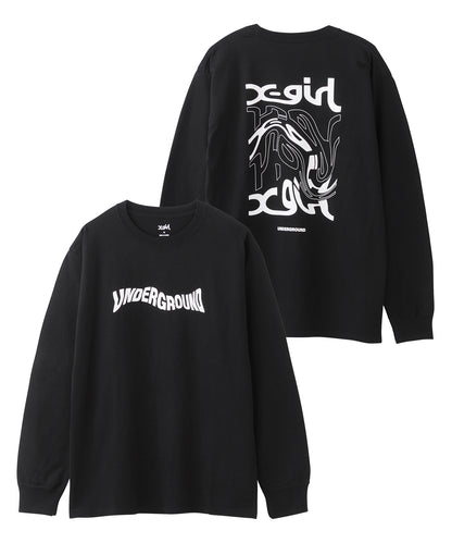 DISTORTED LOGO L/S TEE