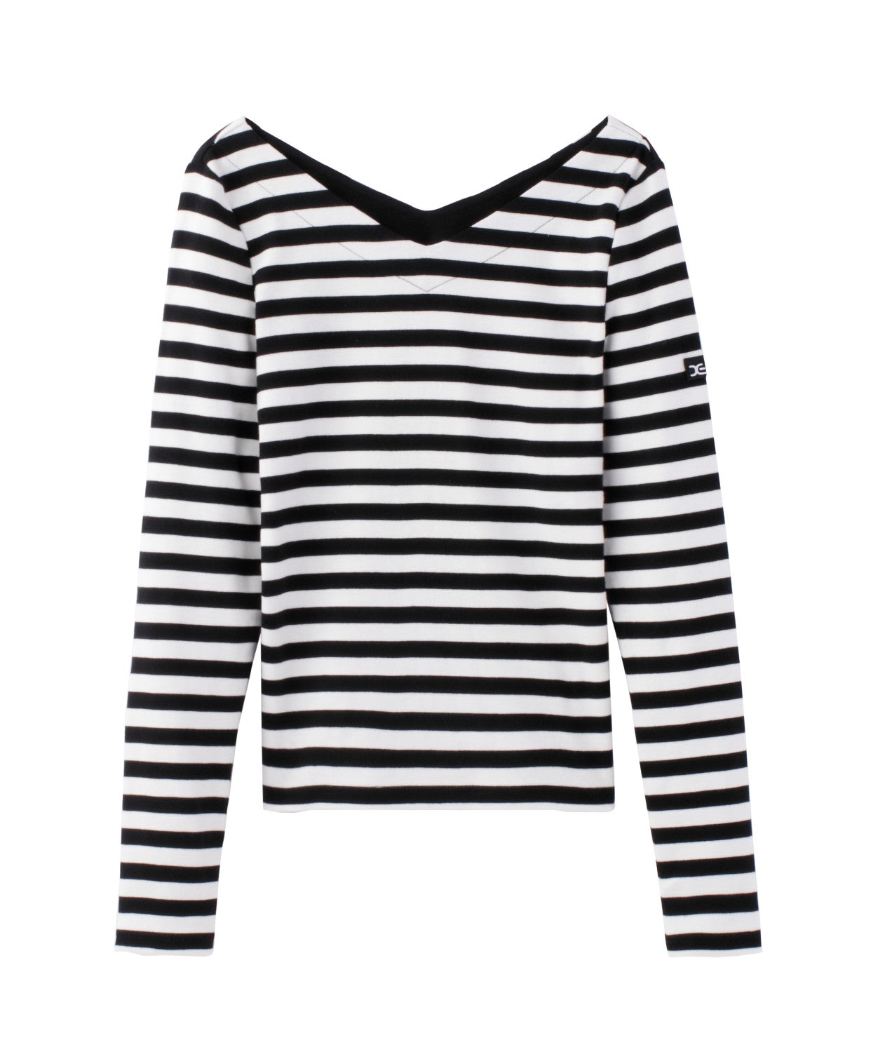 V-NECK STRIPED TOP - X-girl