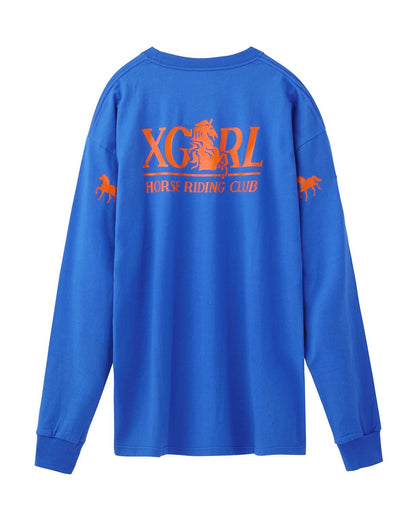 RIDING CLUB L/S BIG TEE - X-girl