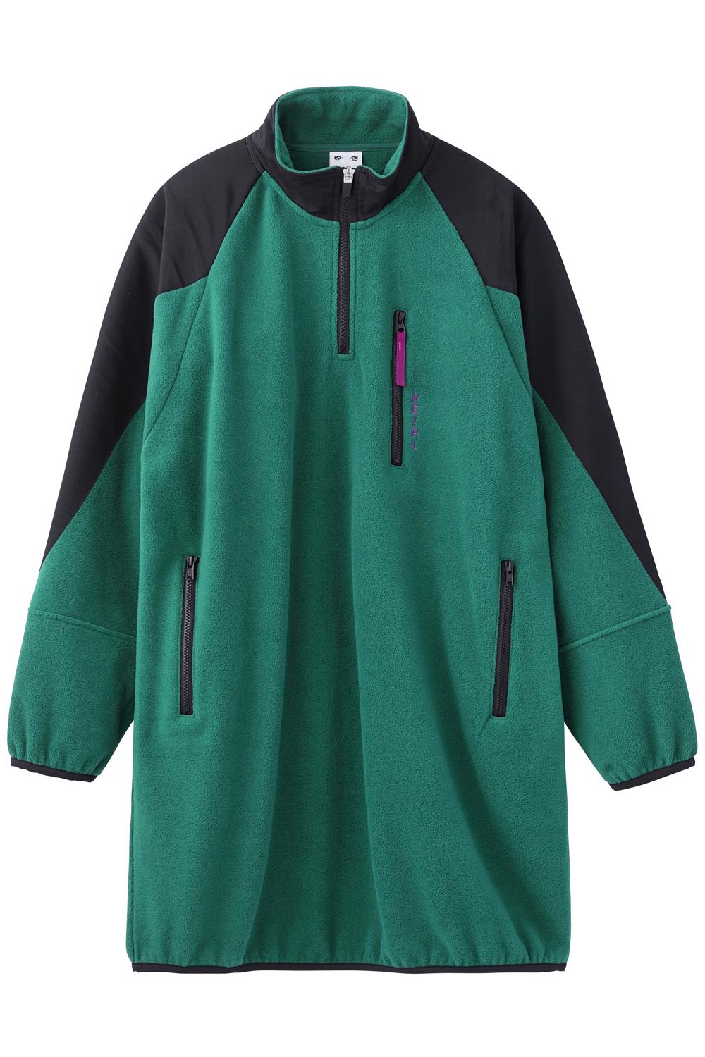 HALF ZIP FLEECE DRESS - X-girl