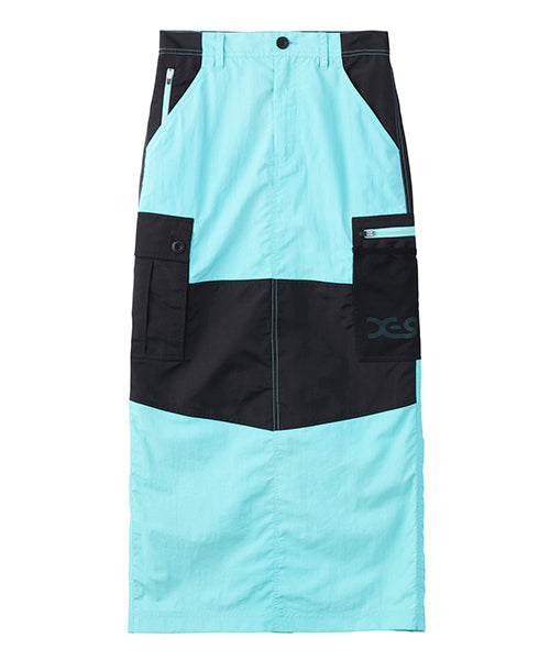 COLOR BLOCK CARGO MAXI SKIRT - X-girl