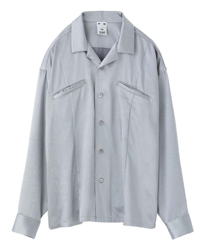 SATIN OPEN COLLAR SHIRT, SHIRT, X-Girl  