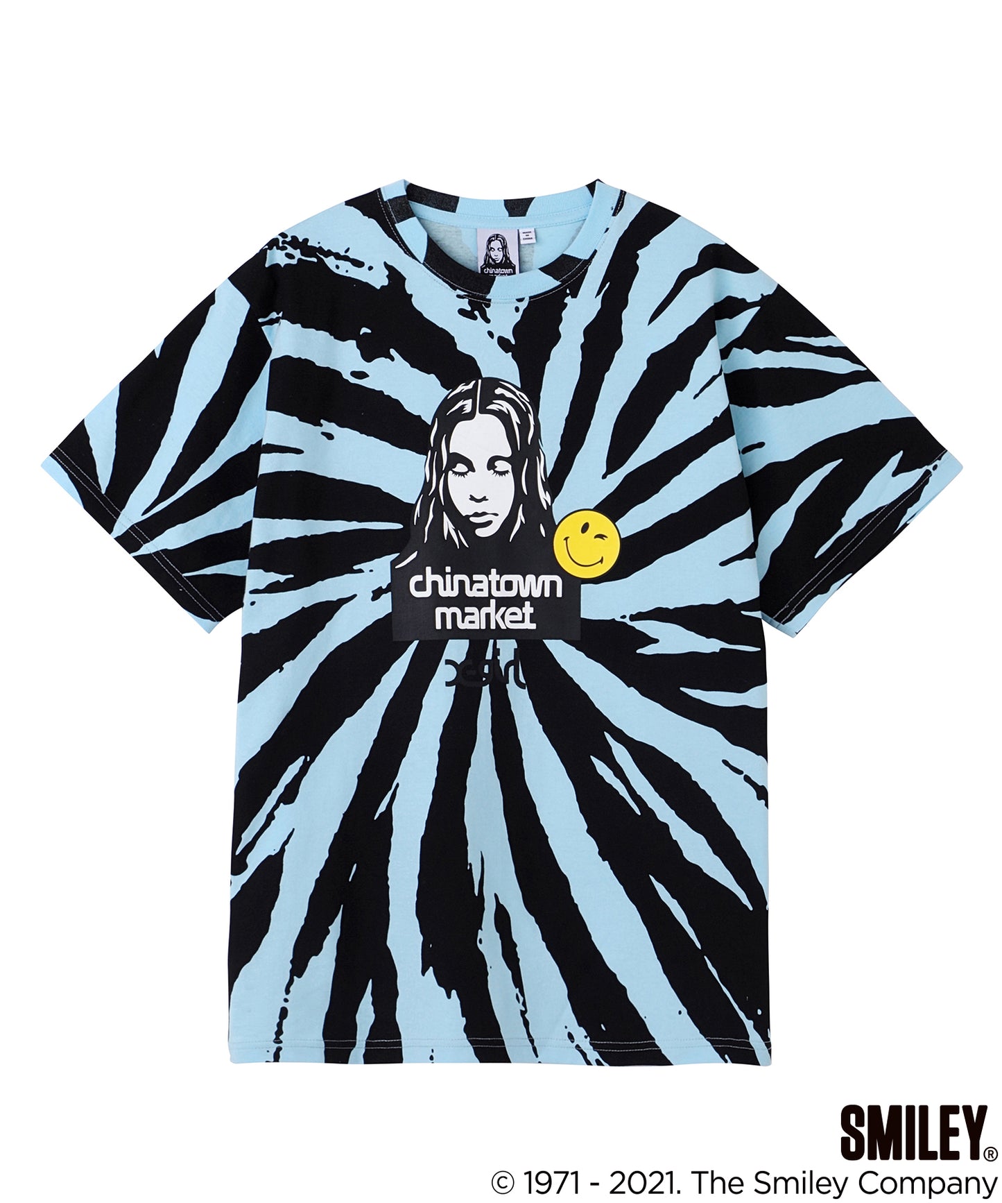 X-girl × CHINATOWN MARKET WINKY FACE S/S TEE