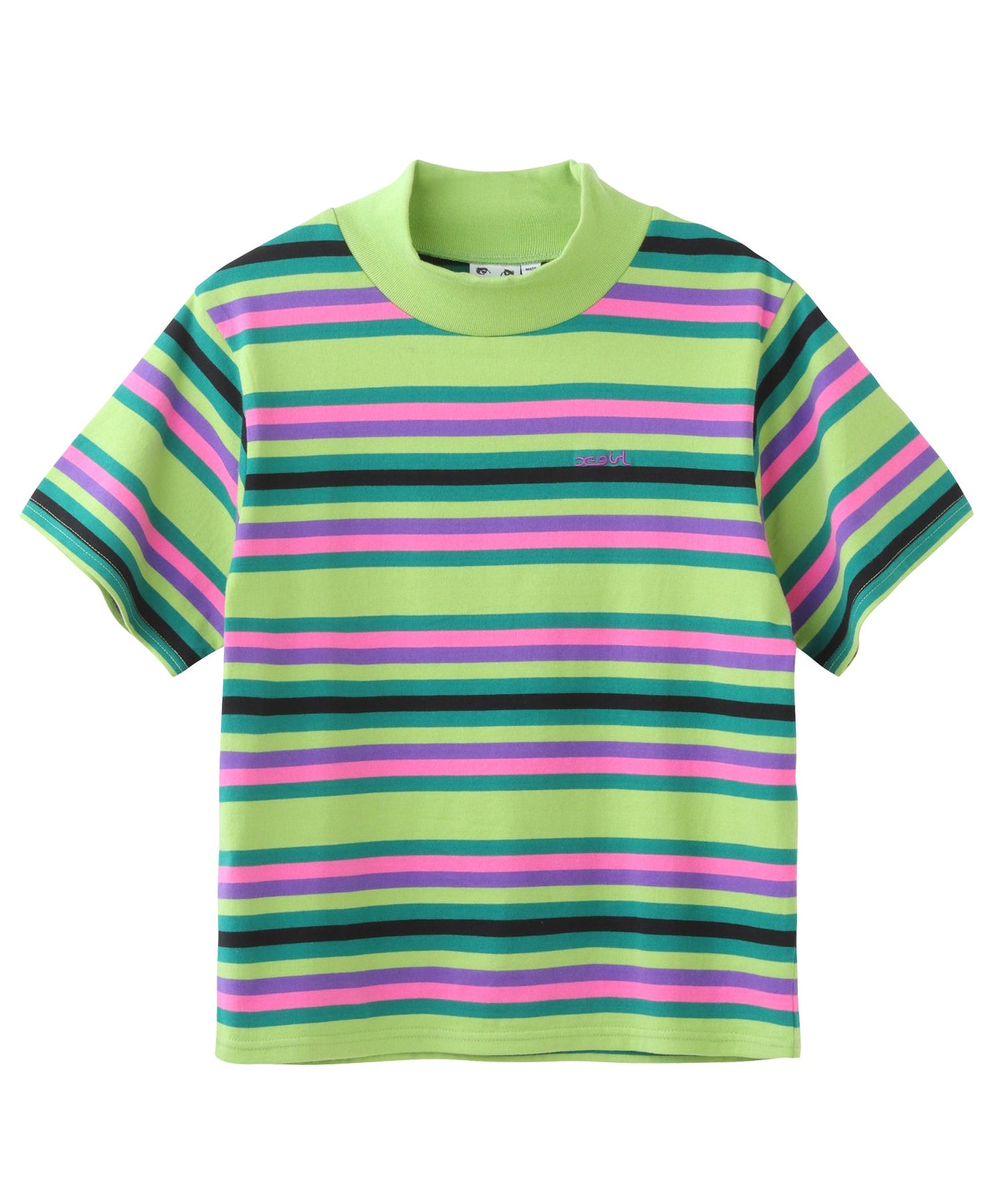 STRIPED BOTTLENECK TOP