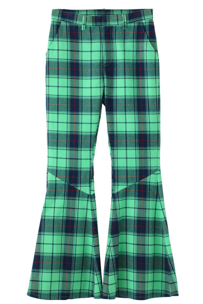 PLAID FLARE PANTS - X-girl