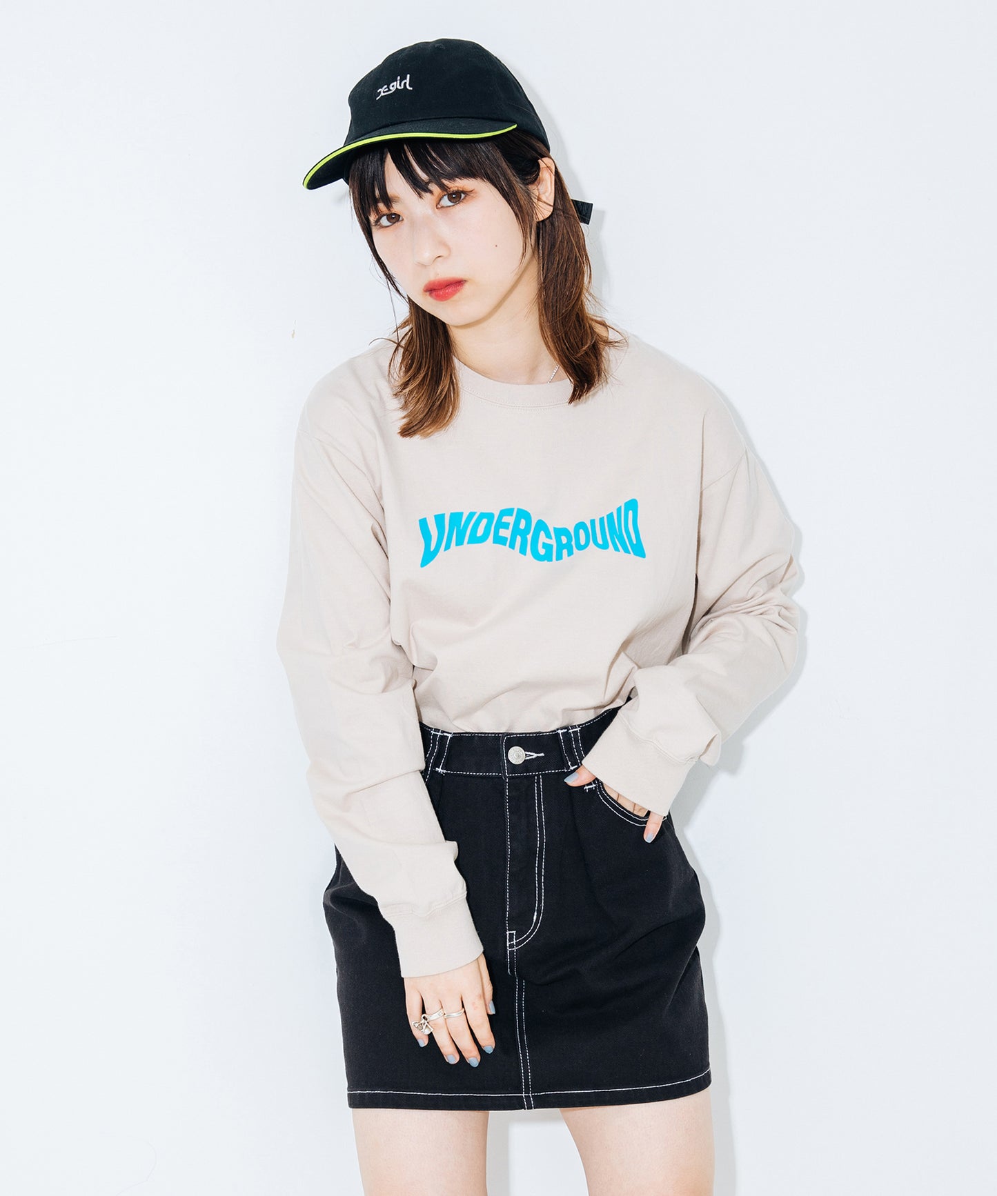 DISTORTED LOGO L/S TEE