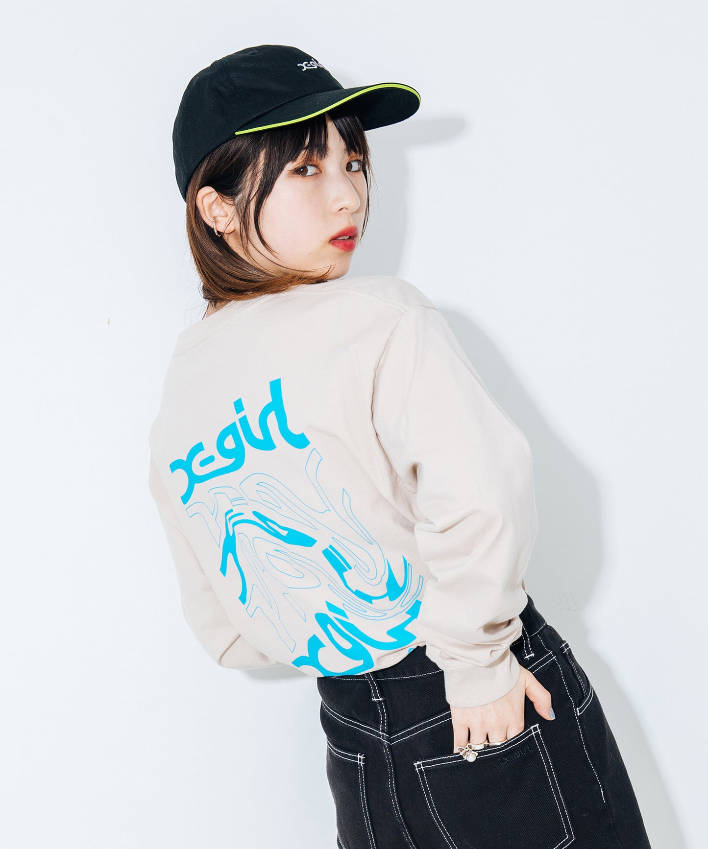 DISTORTED LOGO L/S TEE