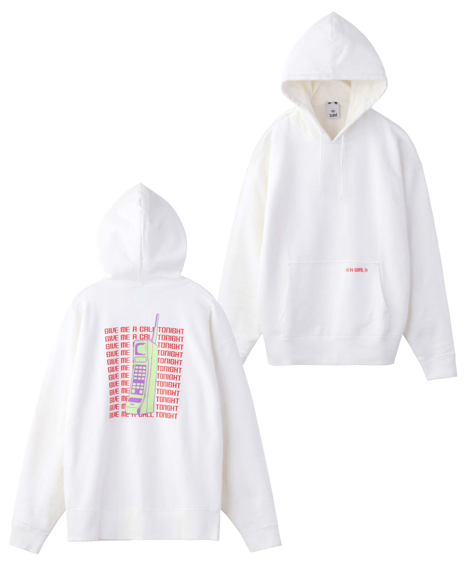 RETRO PHONE SWEAT HOODIE - X-girl