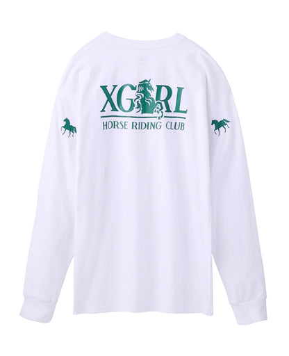 RIDING CLUB L/S BIG TEE - X-girl