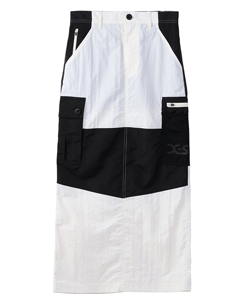 COLOR BLOCK CARGO MAXI SKIRT - X-girl