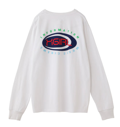 MULTI COLOR OVAL LOGO L/S REGULAR TEE - X-girl