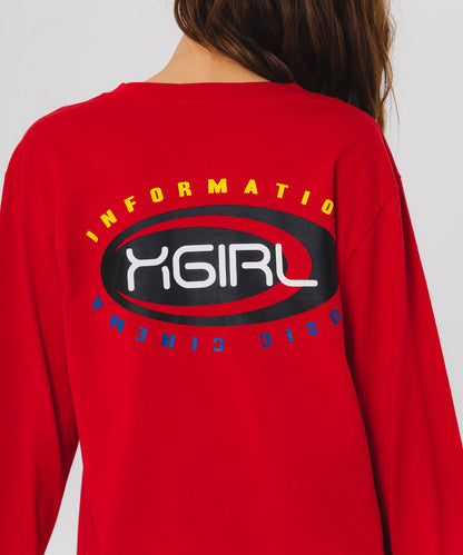MULTI COLOR OVAL LOGO L/S REGULAR TEE - X-girl