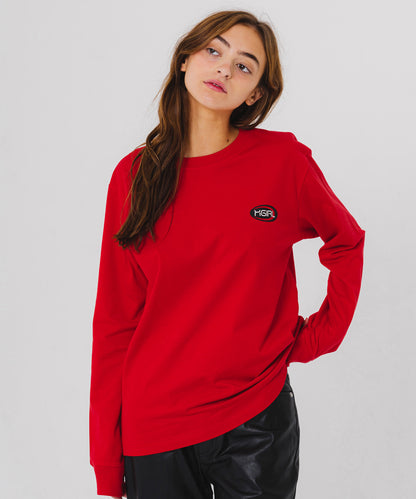 MULTI COLOR OVAL LOGO L/S REGULAR TEE - X-girl