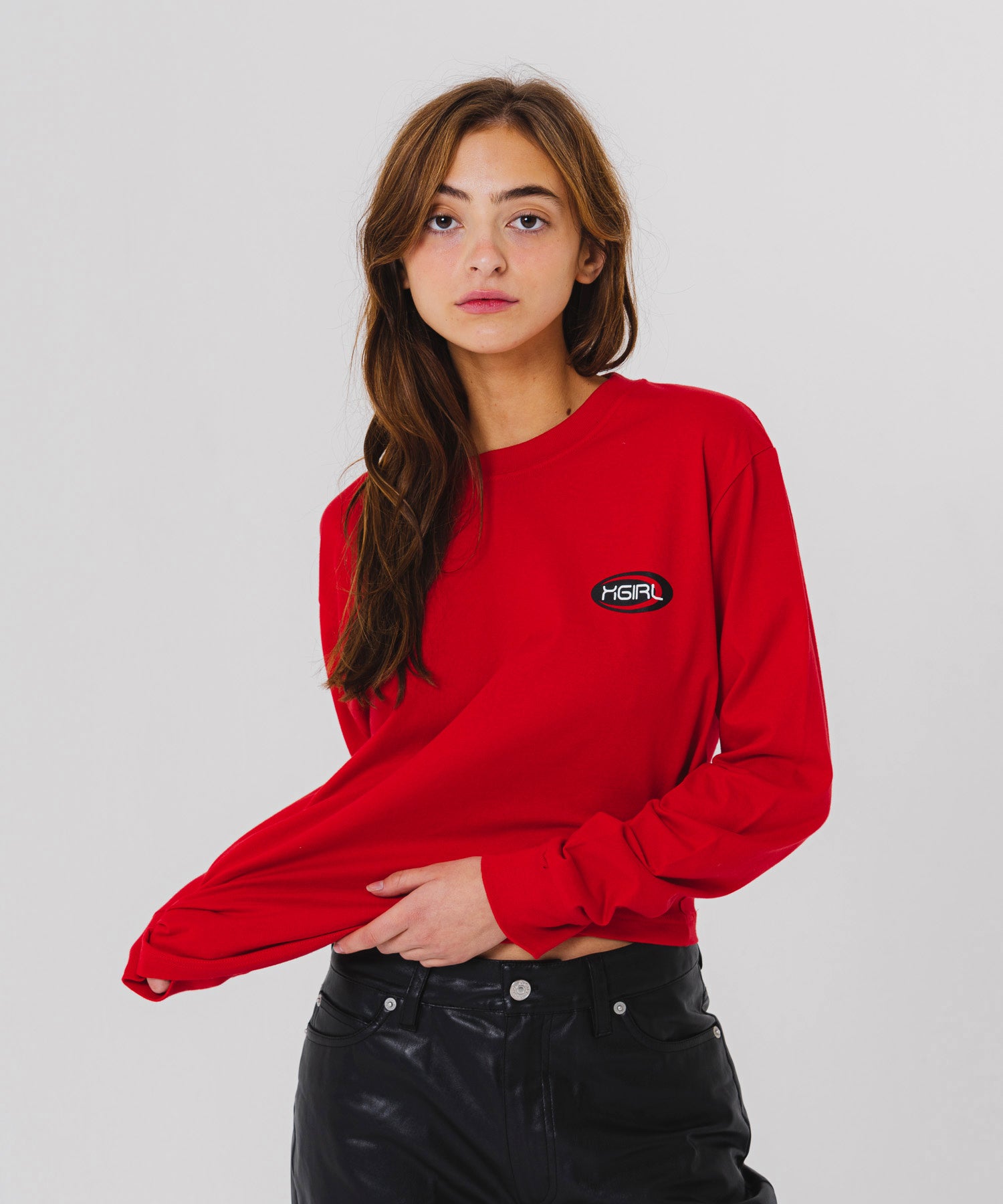 MULTI COLOR OVAL LOGO L/S REGULAR TEE - X-girl