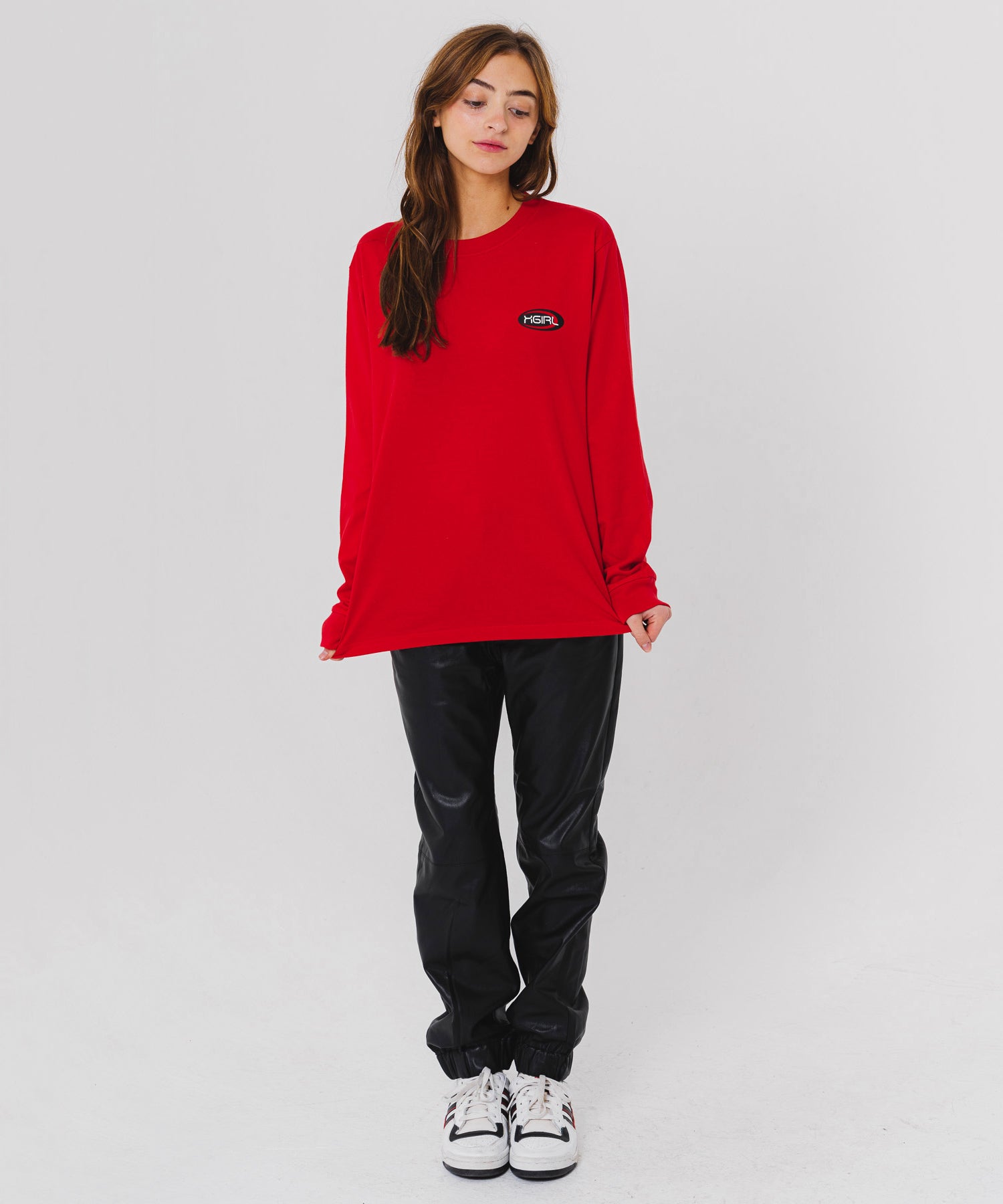 MULTI COLOR OVAL LOGO L/S REGULAR TEE - X-girl