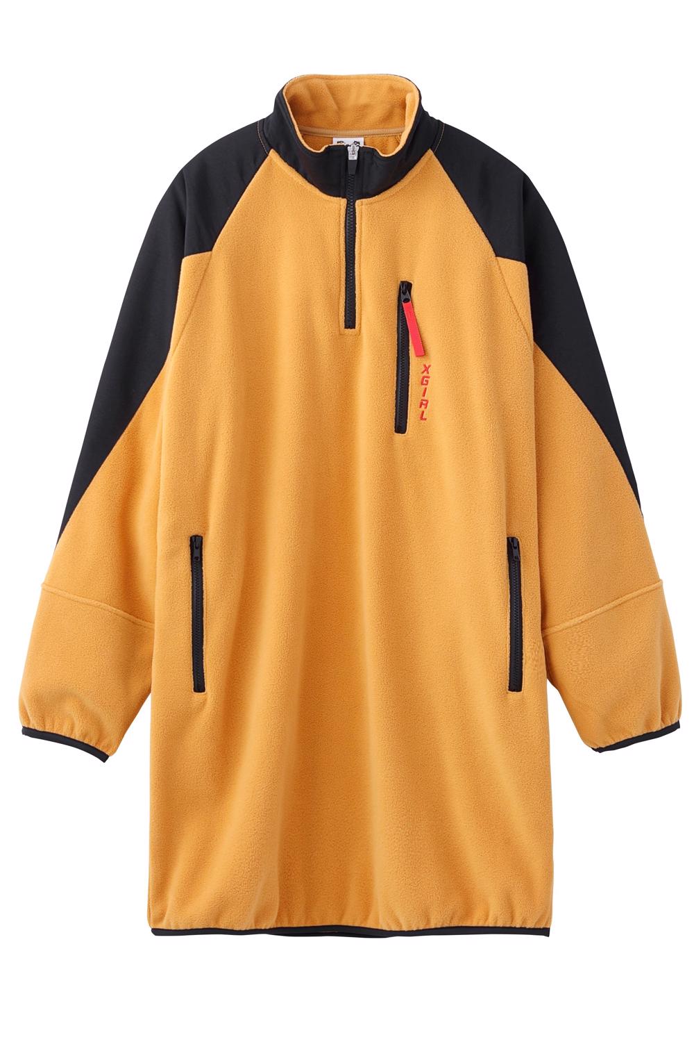 HALF ZIP FLEECE DRESS - X-girl
