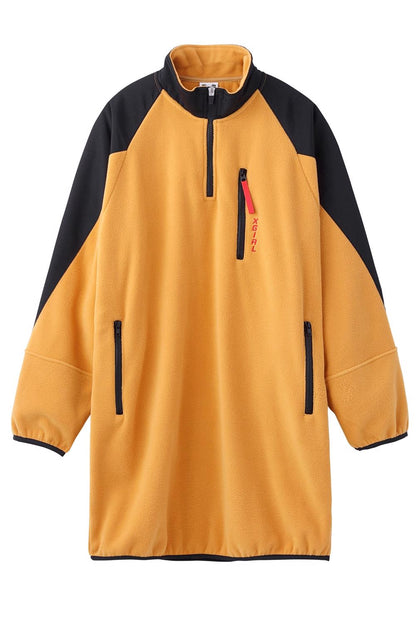 HALF ZIP FLEECE DRESS - X-girl
