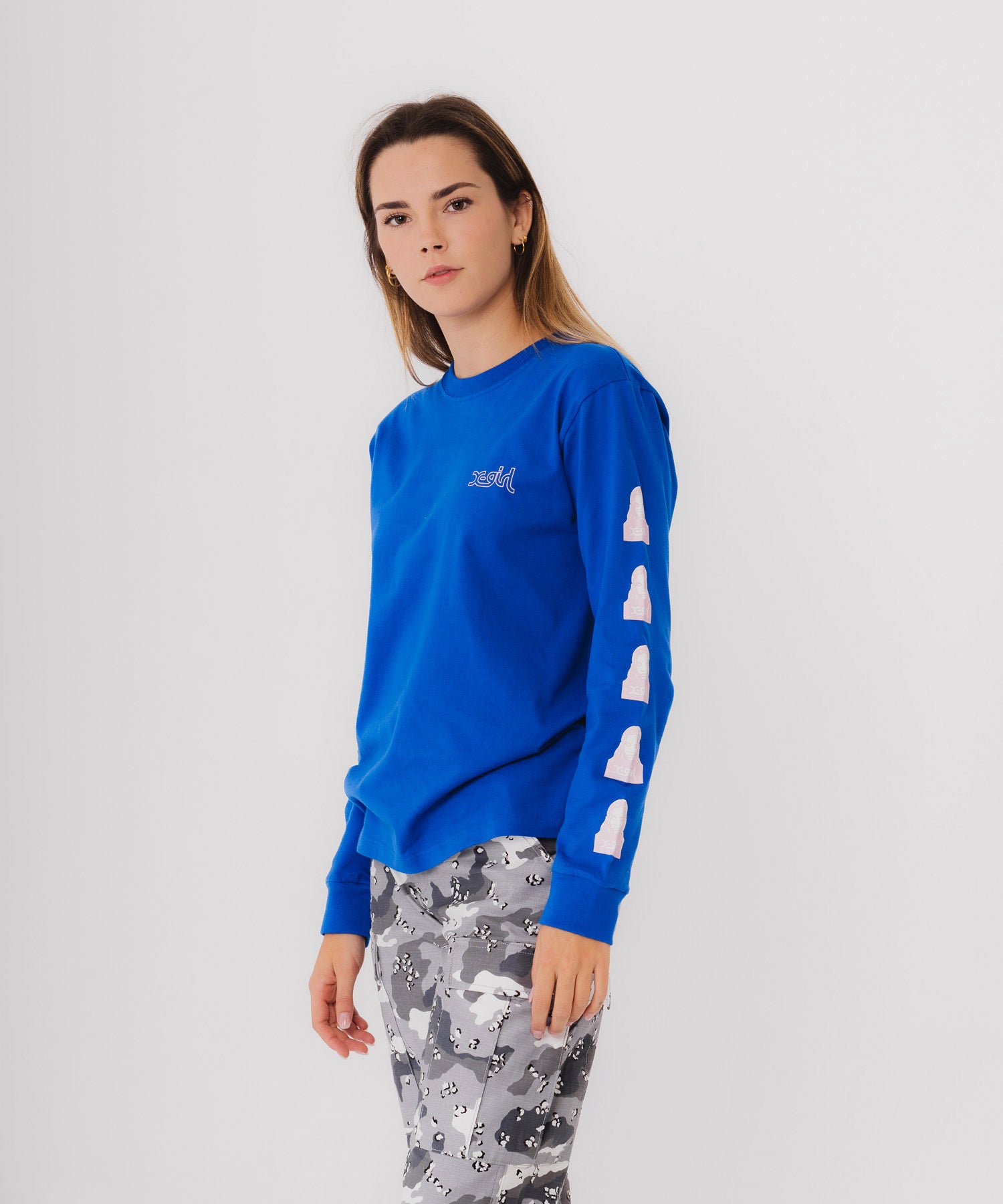 FACE L/S REGULAR TEE - X-girl